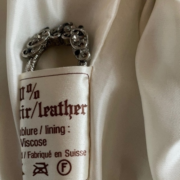 VERY RARE.SKIBOL by Canavesa  SWITZERLAND. Buttery white Italian leather suit. - Picture 13 of 16